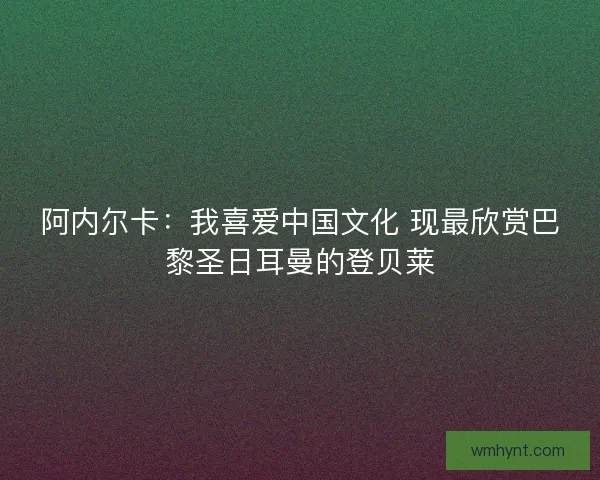 阿内尔卡：我喜爱中国文化 现最欣赏巴黎圣日耳曼的登贝莱